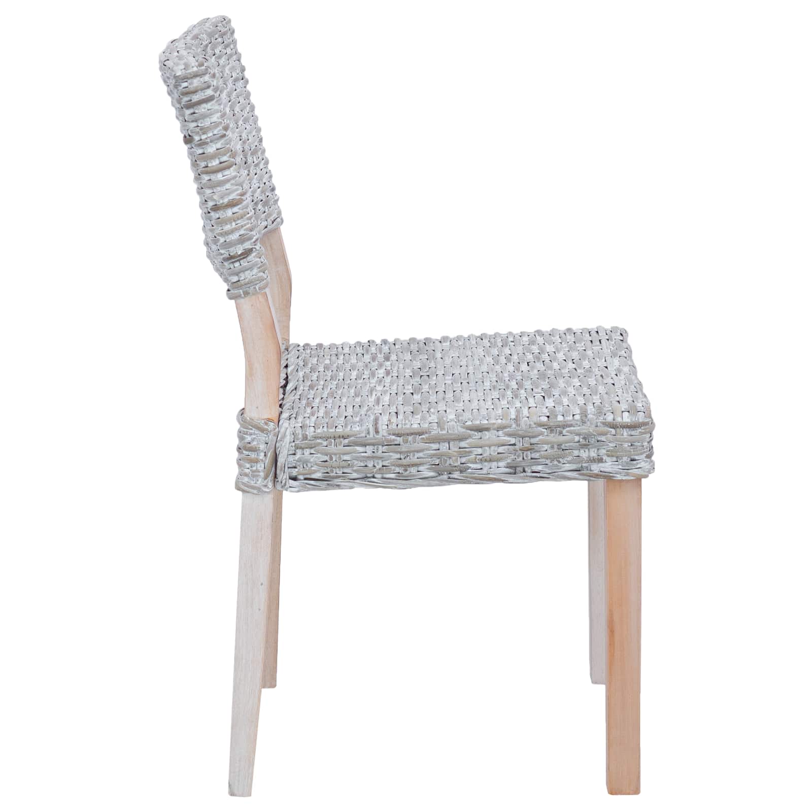 2 pcs White wash 45 x 55 x 84 cm Kubu rattan