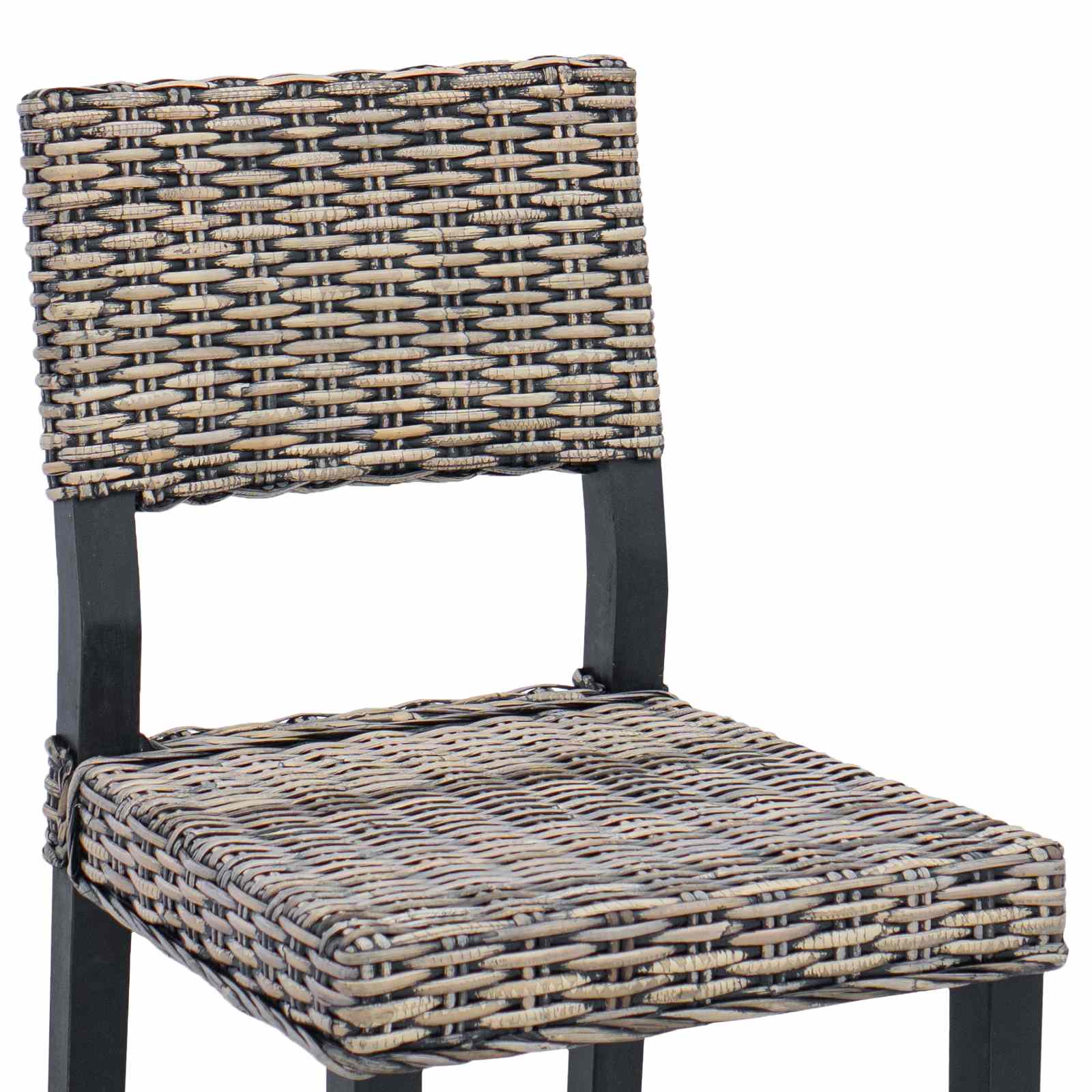 2 pcs Black wash 45 x 55 x 84 cm Cube rattan