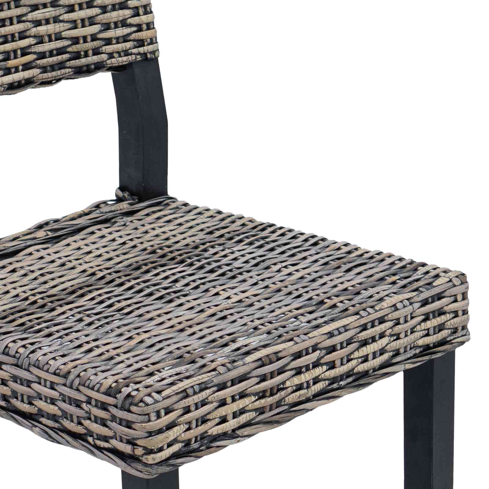 2 pcs Black wash 45 x 55 x 84 cm Cube rattan