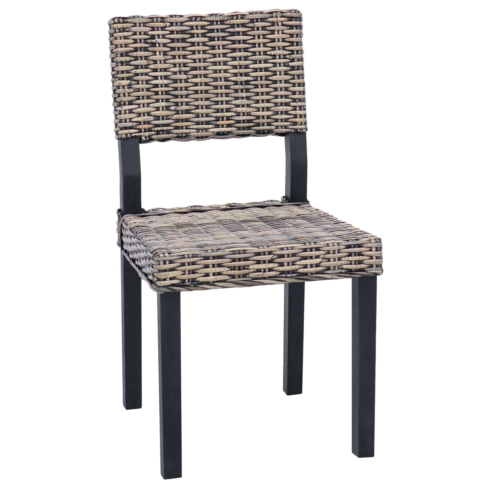 2 pcs Black wash 45 x 55 x 84 cm Cube rattan