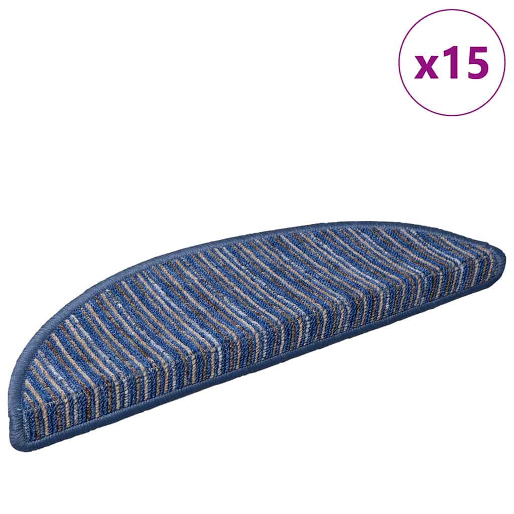 Savaime prilipantys laiptų kilimėliai 15 pcs Mėlyna