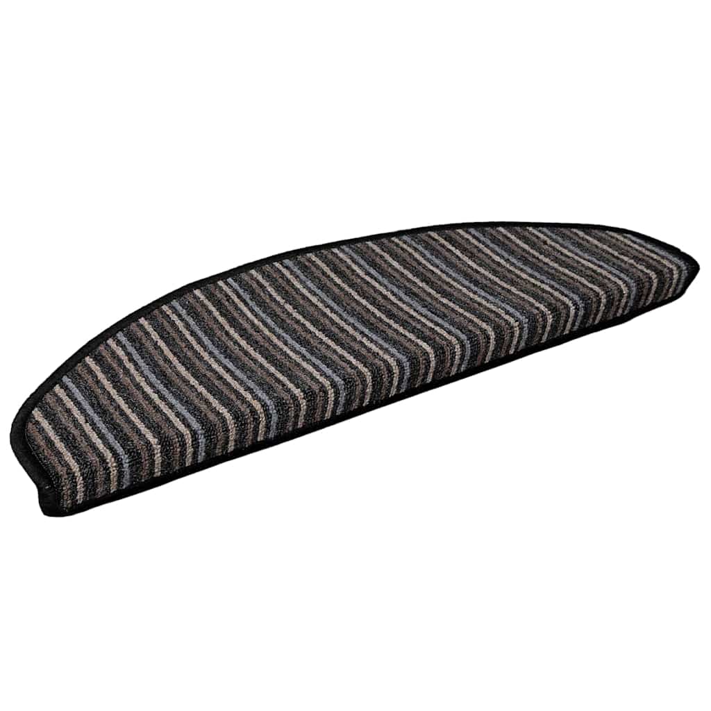 Savaime prilipantys laiptų kilimėliai 15 pcs Antracitas