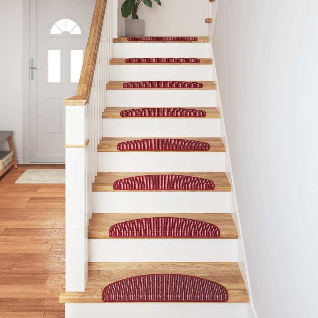 Savaime prilipantys laiptų kilimėliai 15 pcs Raudona