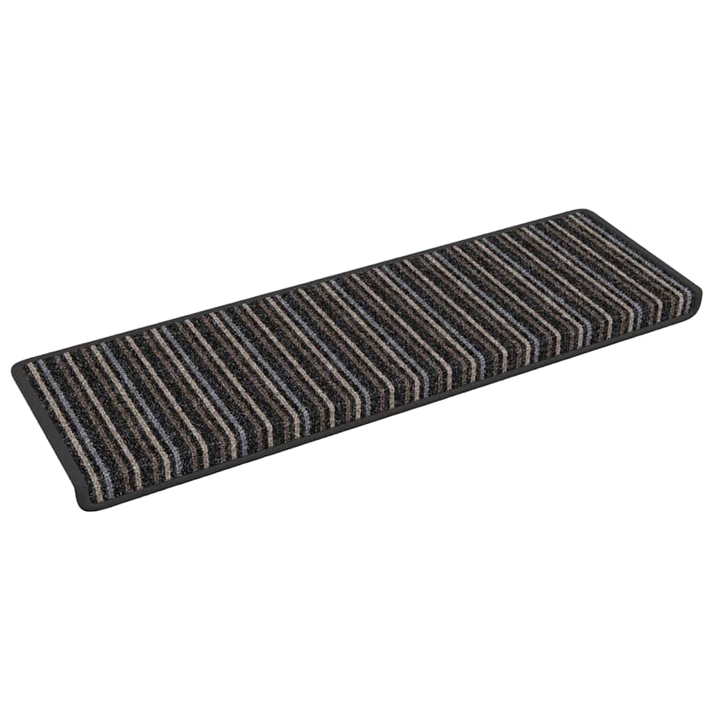 Savaime prilipantys laiptų kilimėliai 15 pcs Antracitas