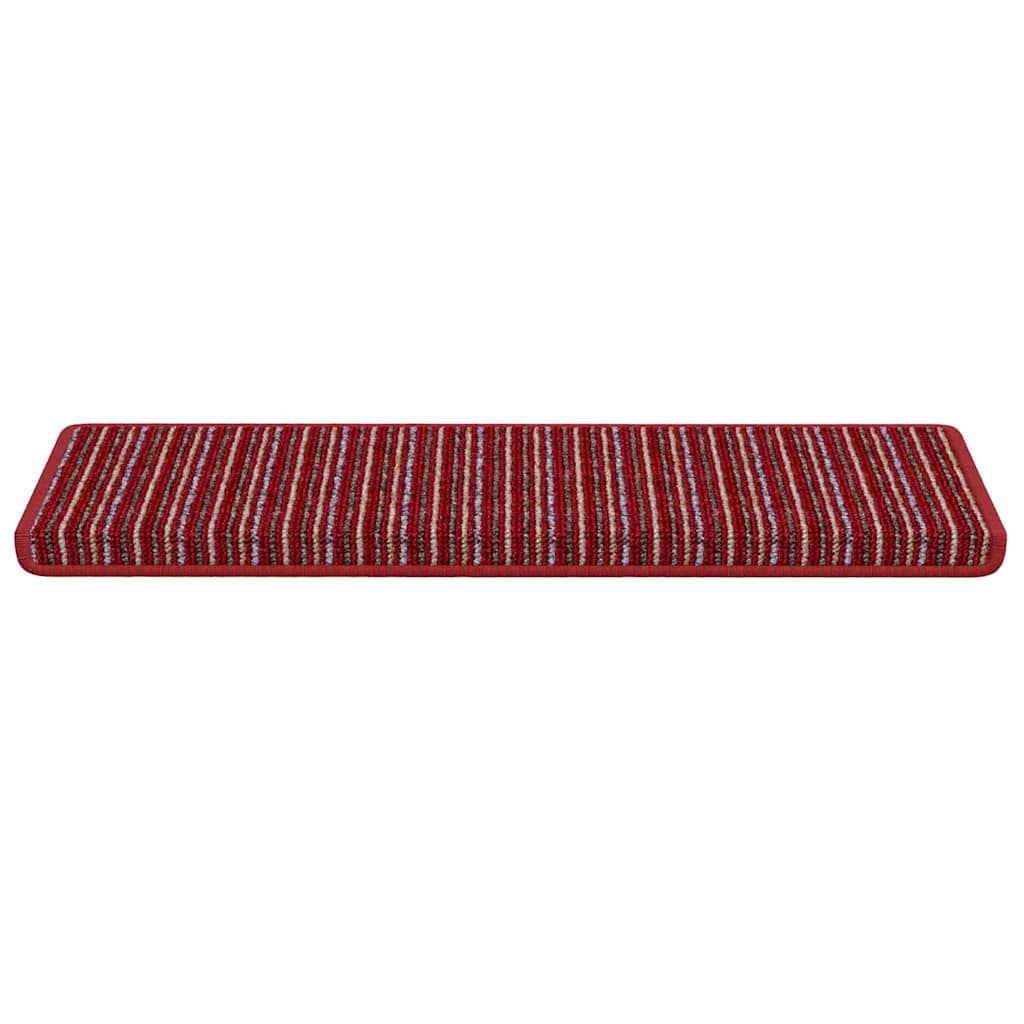 Savaime prilipantys laiptų kilimėliai Dryžuotas 15 pcs Raudona