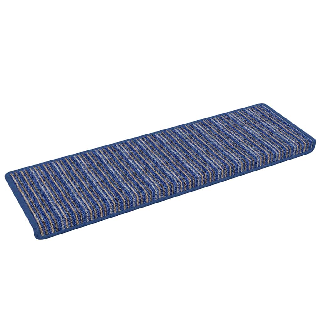 Savaime prilipantys laiptų kilimėliai Dryžuotas 15 pcs Mėlyna