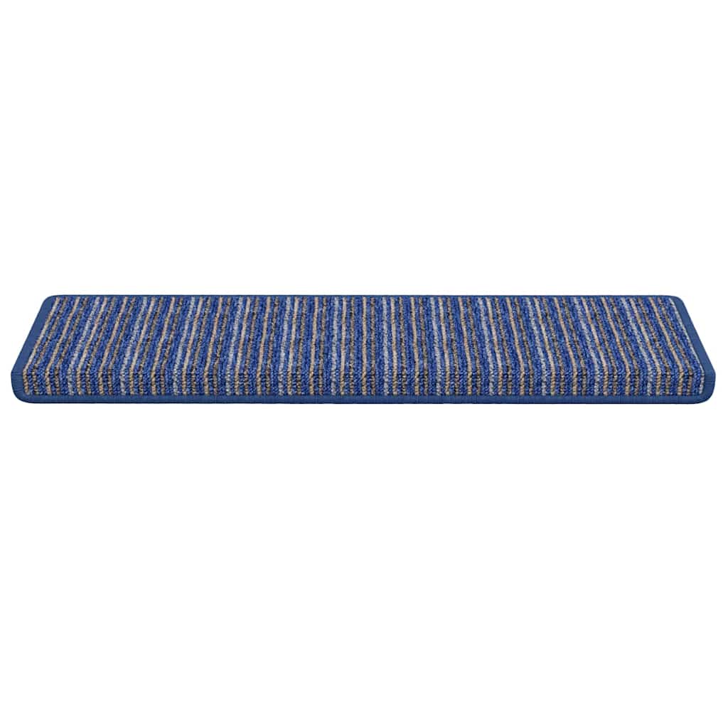 Savaime prilipantys laiptų kilimėliai Dryžuotas 15 pcs Mėlyna