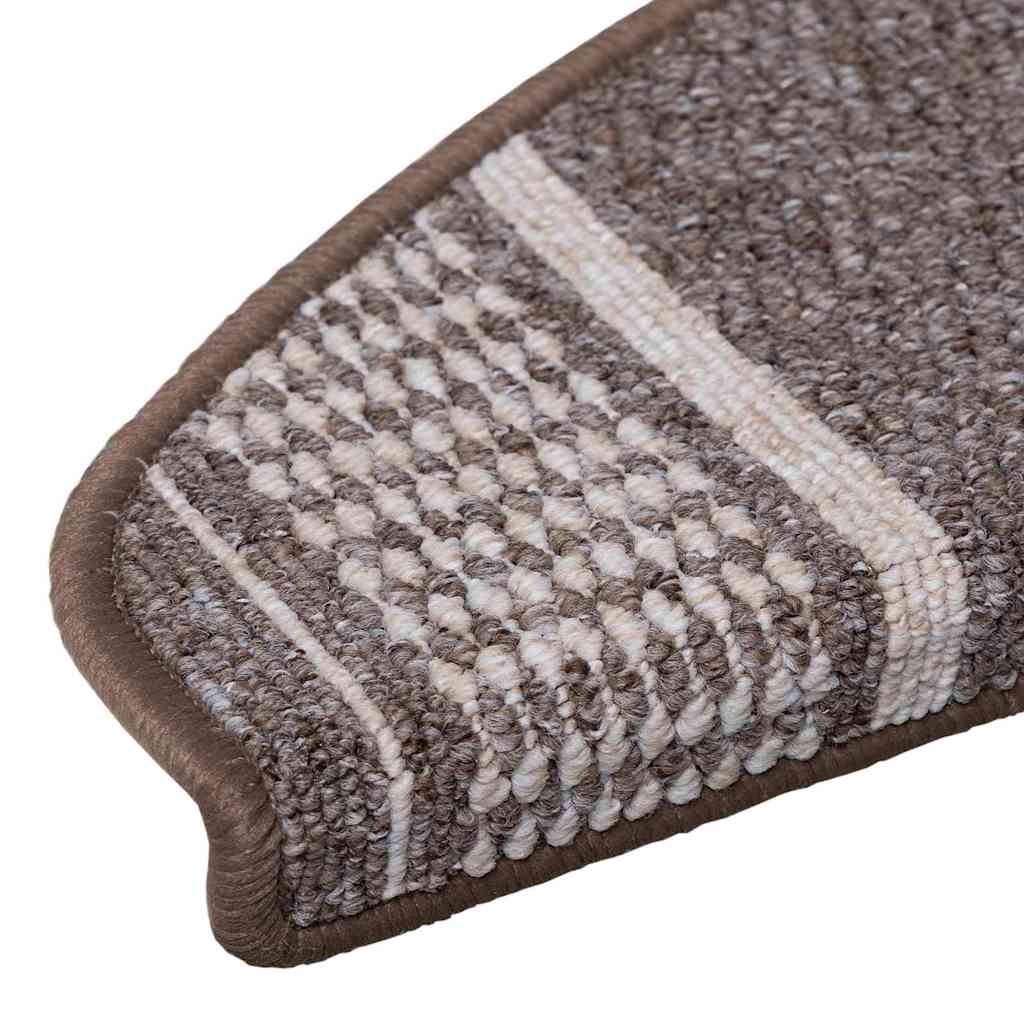 Savaime prilipantys laiptų kilimėliai 15 pcs Ruda
