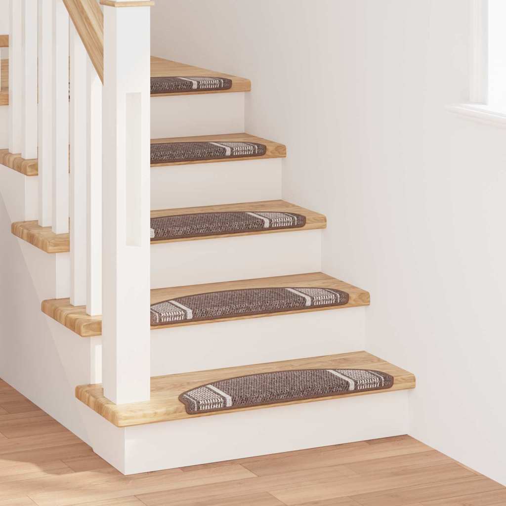 Savaime prilipantys laiptų kilimėliai 15 pcs Ruda