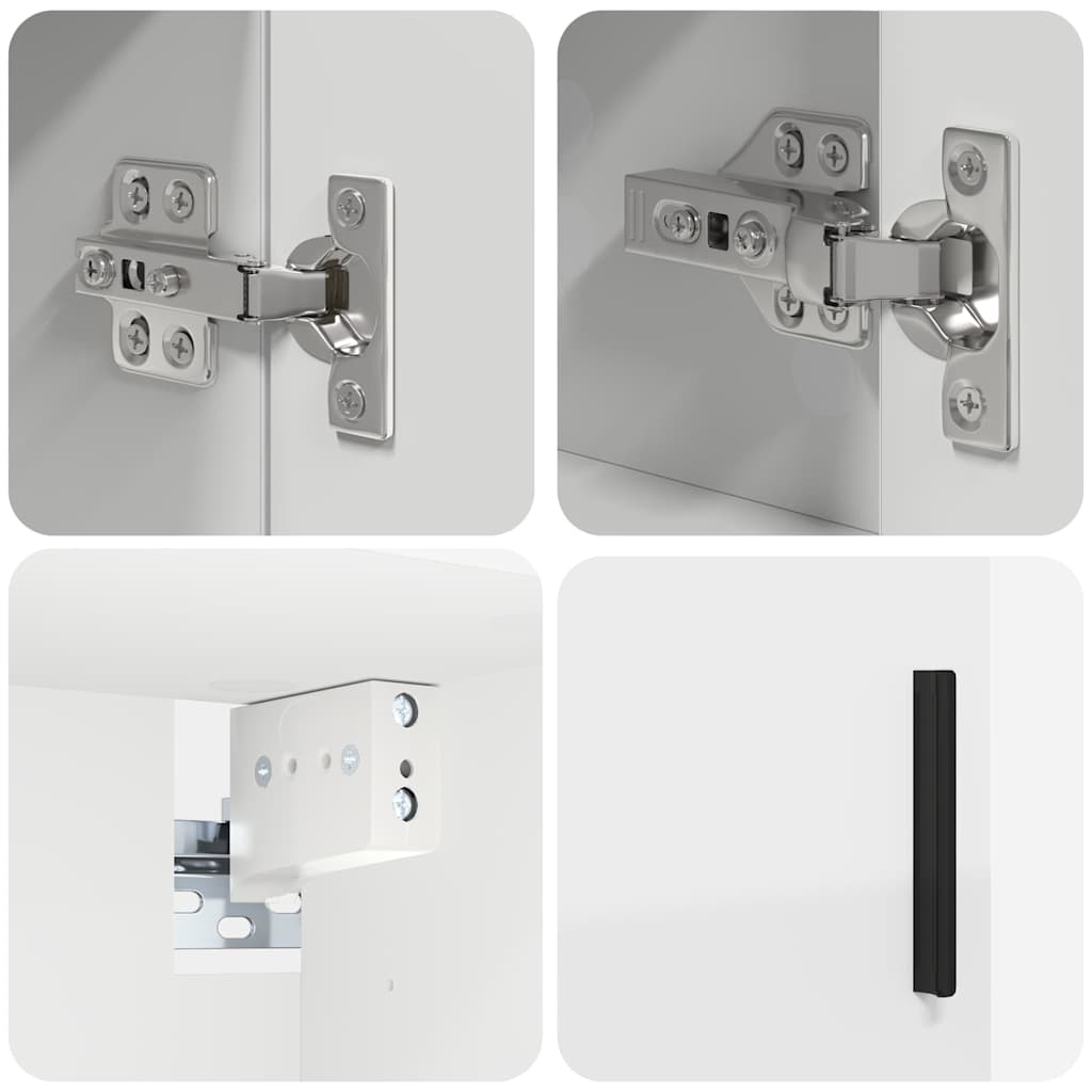 Bathroom furniture set with storage 2 pcs White 61 x 35 x 64 cm