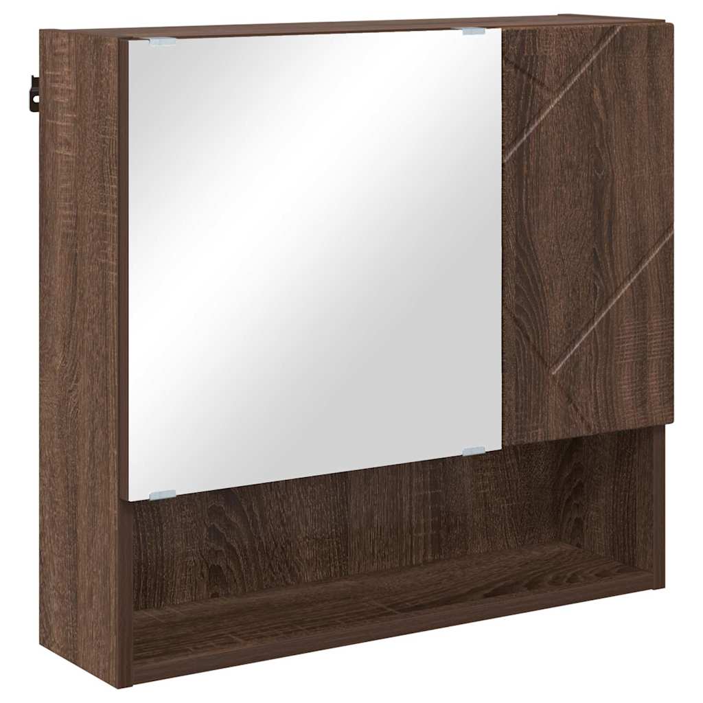 Bathroom furniture set 2 pcs brown oak 61 x 35 x 64 cm