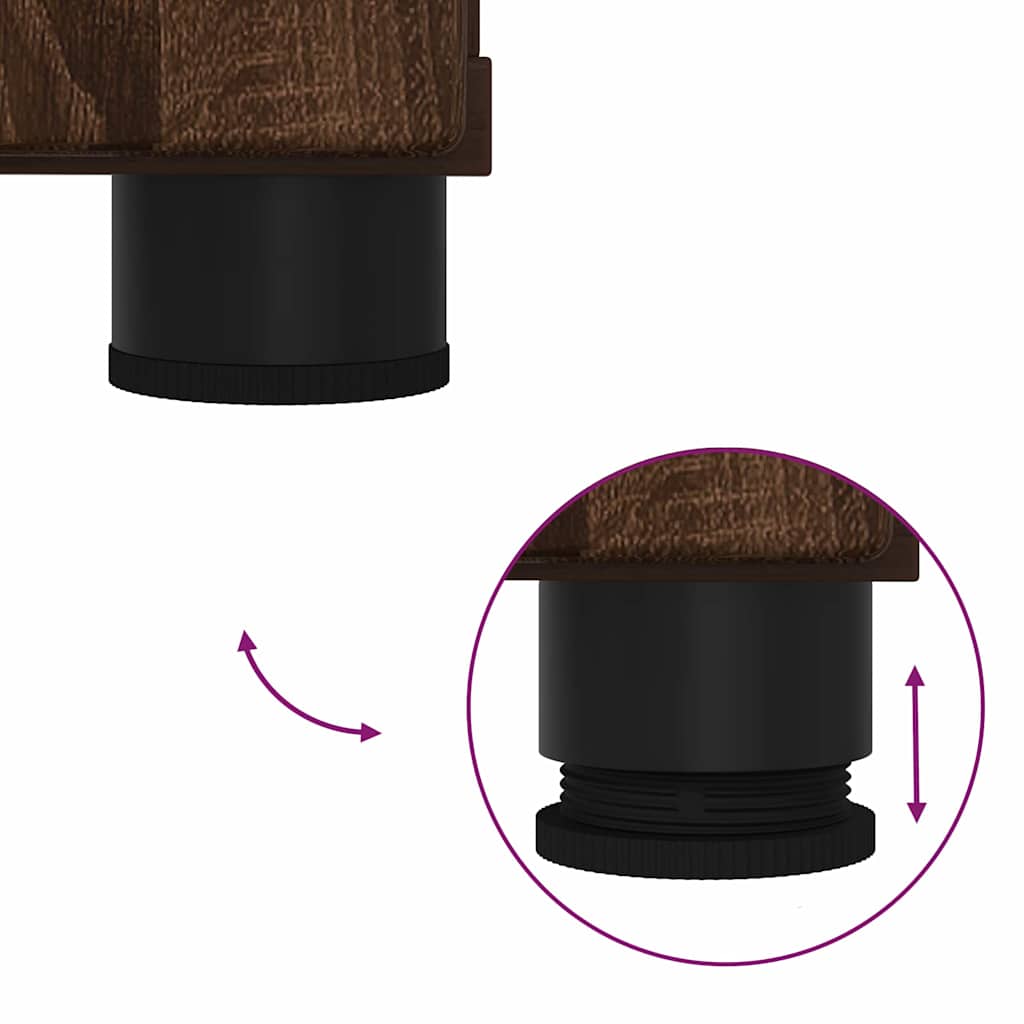 Bathroom furniture set 2 pcs brown oak 61 x 35 x 64 cm