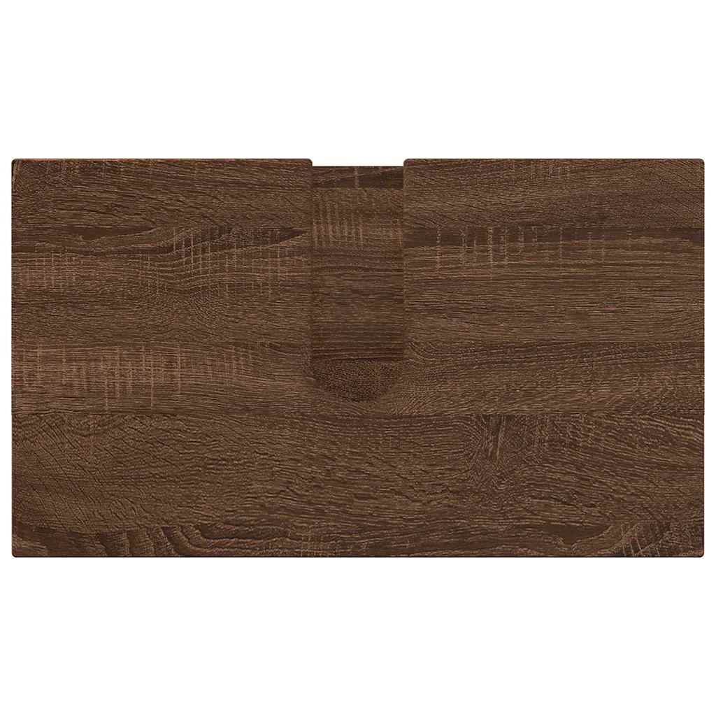 Bathroom furniture set 2 pcs brown oak 61 x 35 x 64 cm
