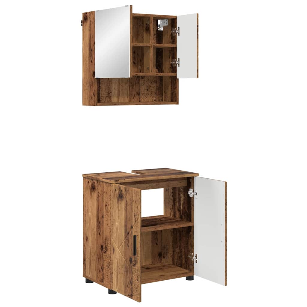 Vonios baldų rinkinys 2 vnt. Senovinis medis 61 x 35 x 64 cm
