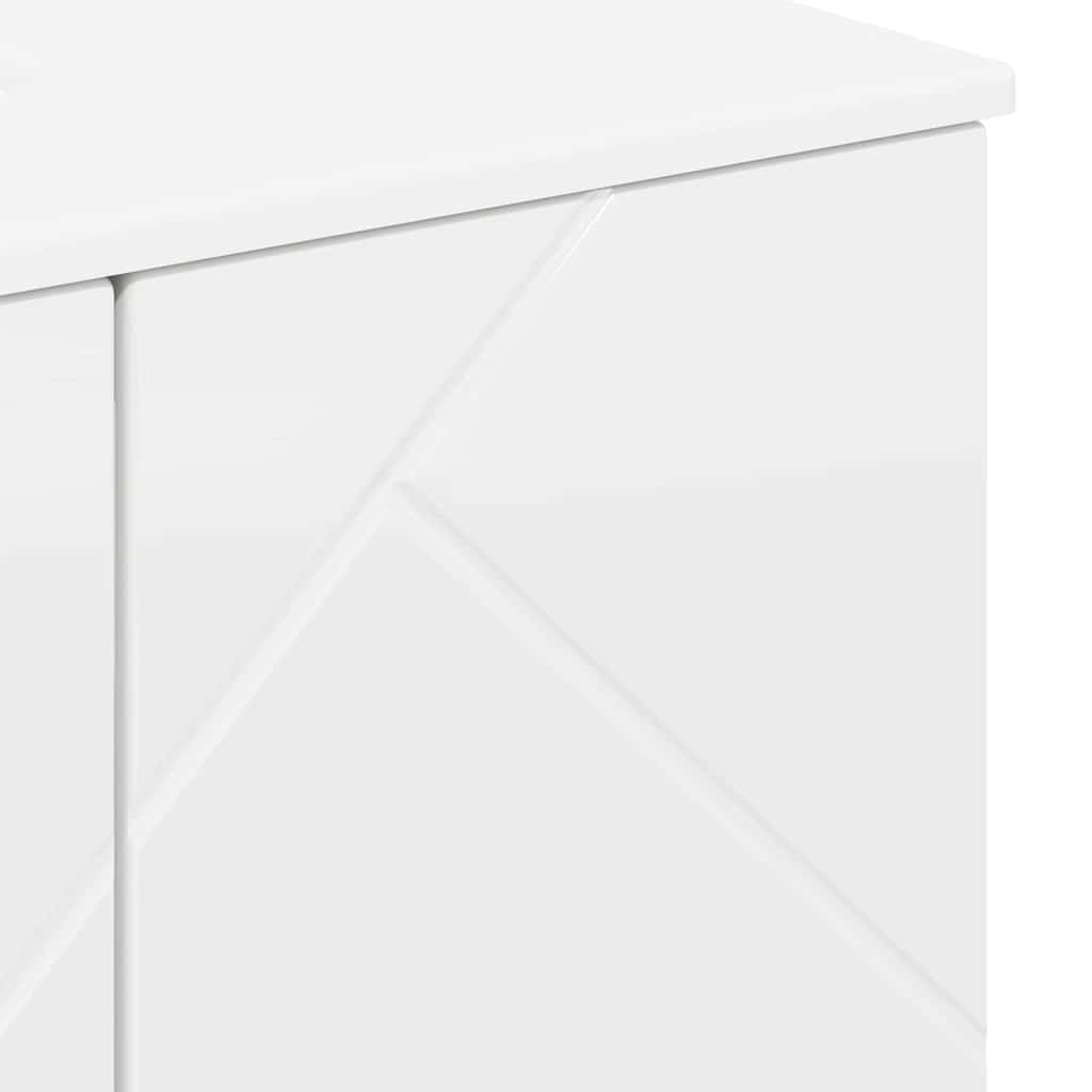 Bathroom Furniture Set with Storage 3 pcs High Gloss White
