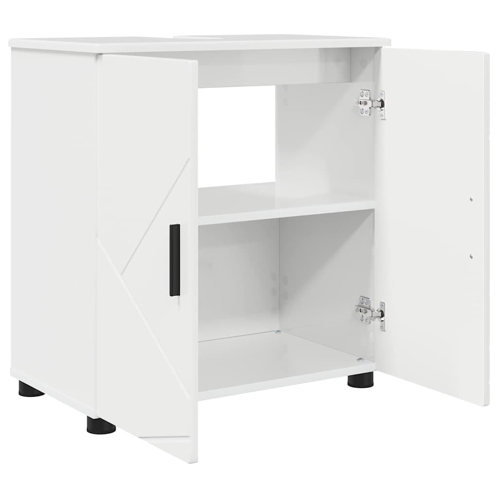 Bathroom Furniture Set with Storage 3 pcs High Gloss White