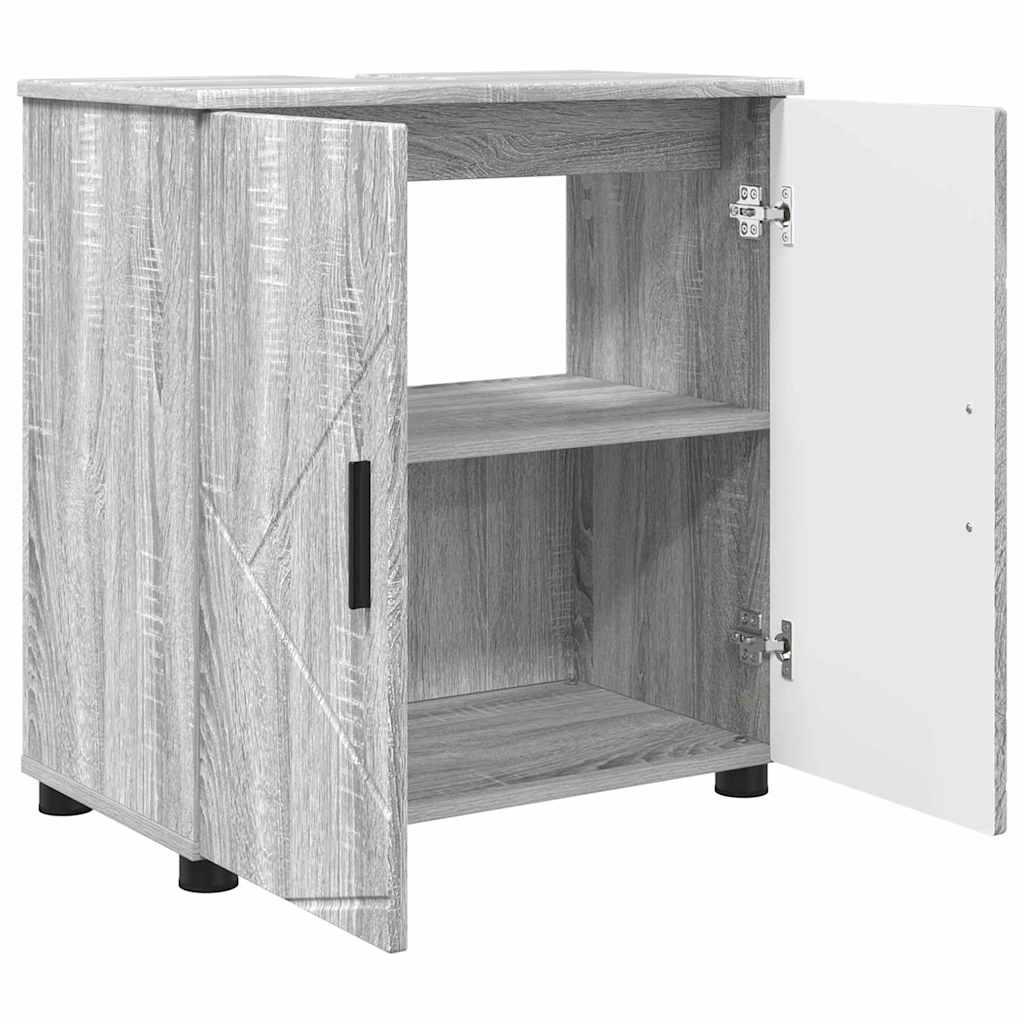 Vonios baldų rinkinys 3 vnt. Pilkas Sonoma 61 x 35 x 64 cm