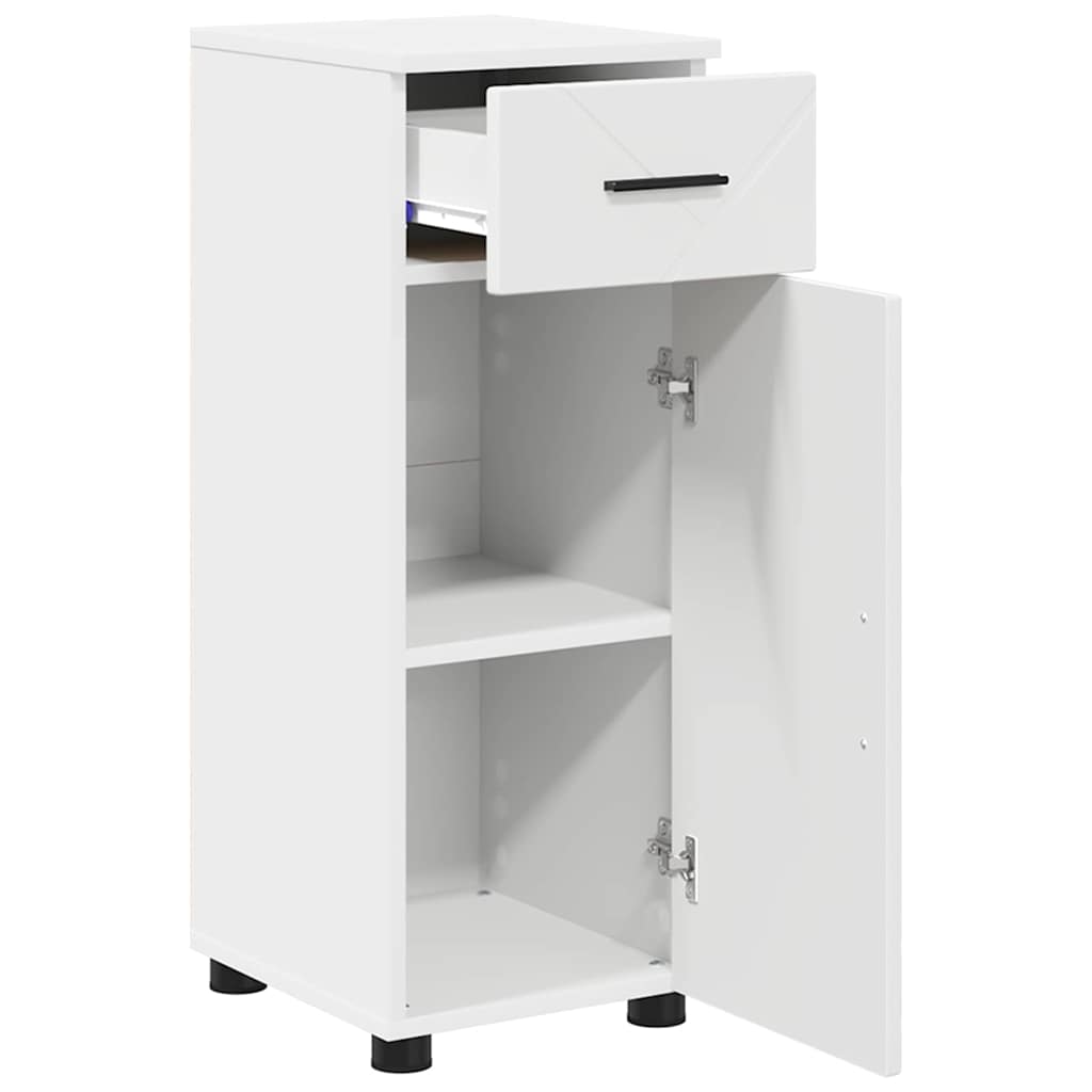 Vonios baldų rinkinys 3 pcs Balta Apdirbta mediena & metalas