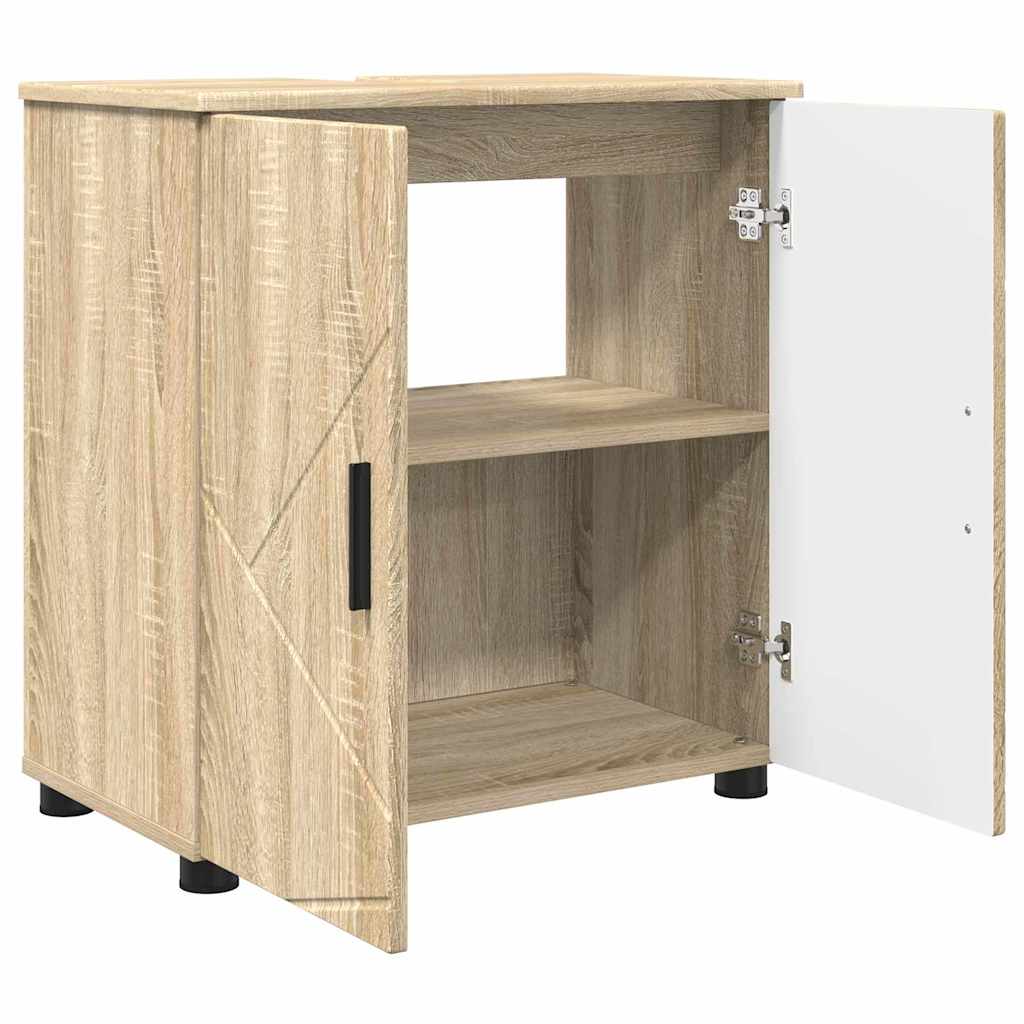 Vonios baldų rinkinys su stalčių 3 pcs Sonoma ąžuolas