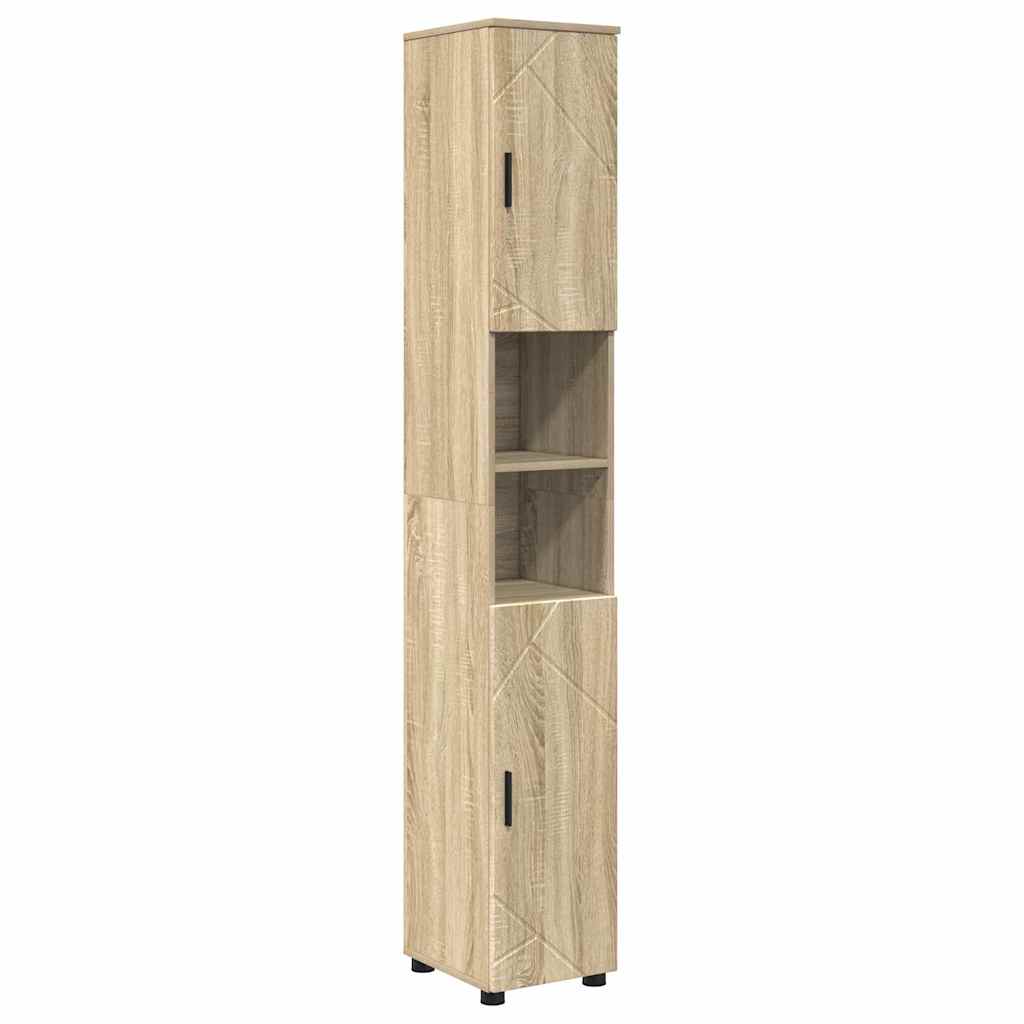 Vonios baldų rinkinys su saugykla 4 pcs Sonoma ąžuolas