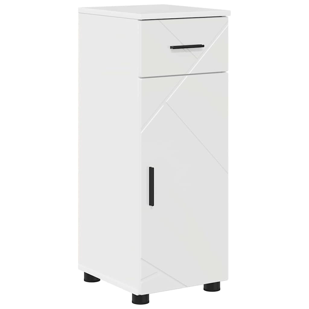Bathroom furniture set with drawer 5 pcs High gloss white