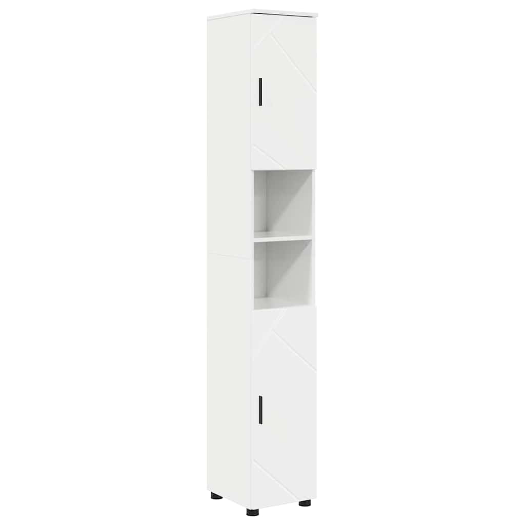 Bathroom furniture set with drawer 5 pcs High gloss white