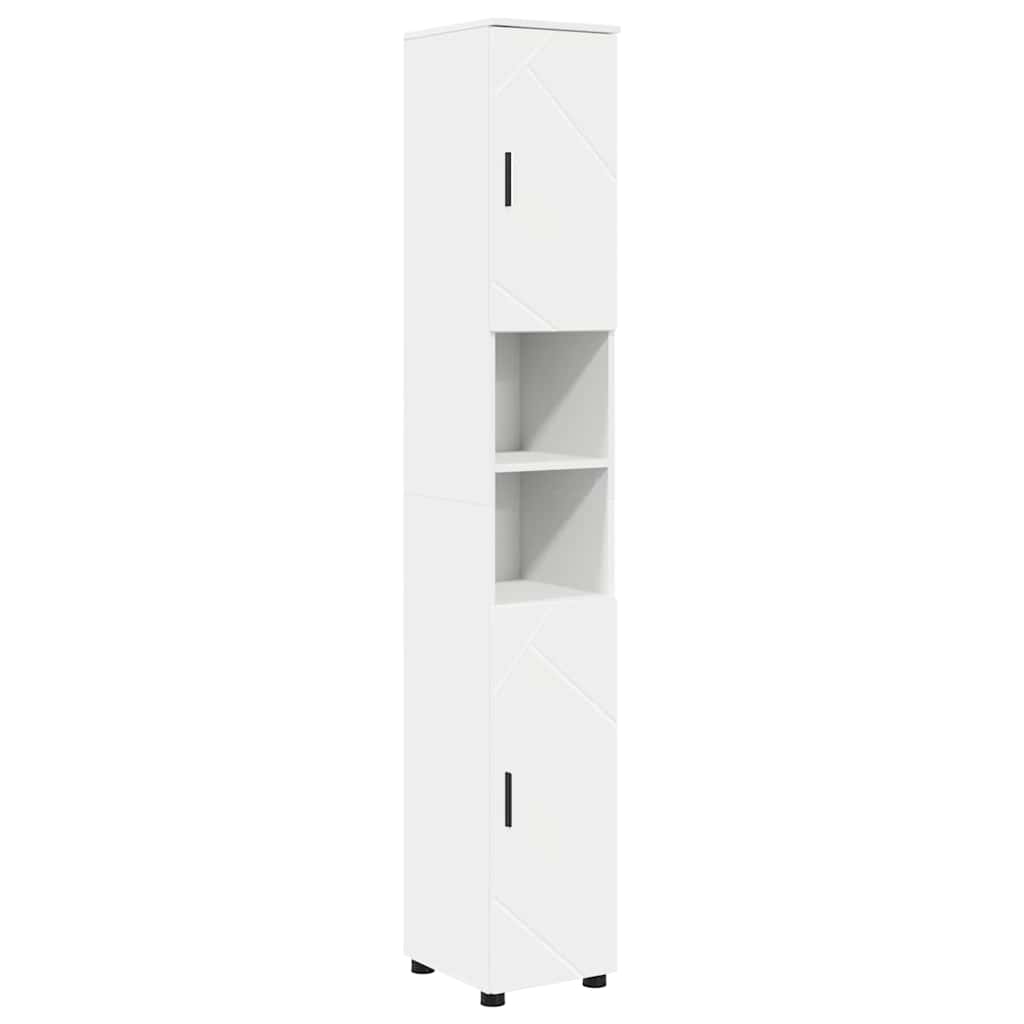 Vonios baldų rinkinys 4 pcs Balta Apdirbta mediena & metalas