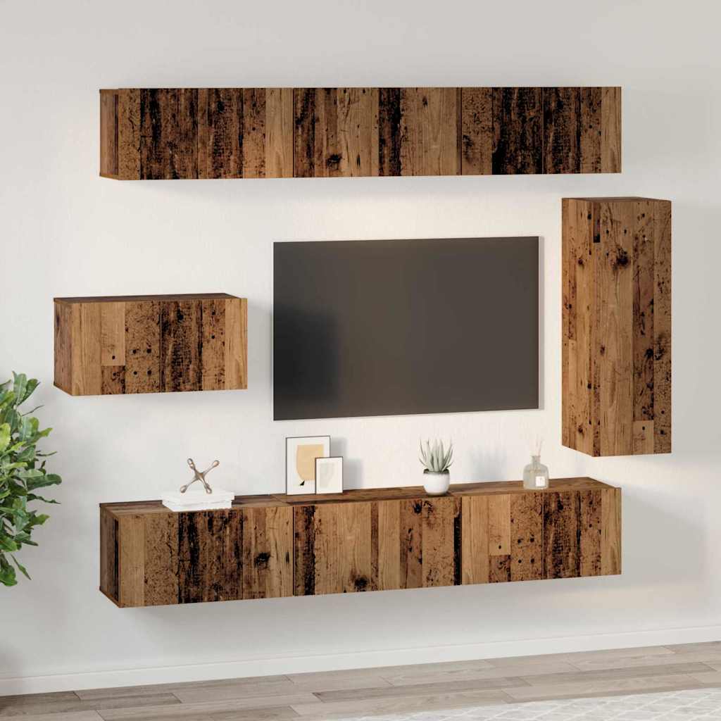 TV skapja komplekts 8 gab. Vecs koks 30,5 x 30 x 90 cm
