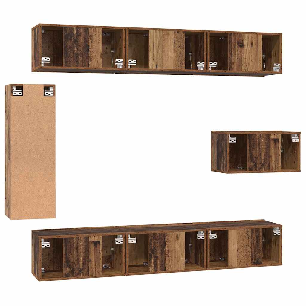 TV skapja komplekts 8 gab. Vecs koks 30,5 x 30 x 90 cm