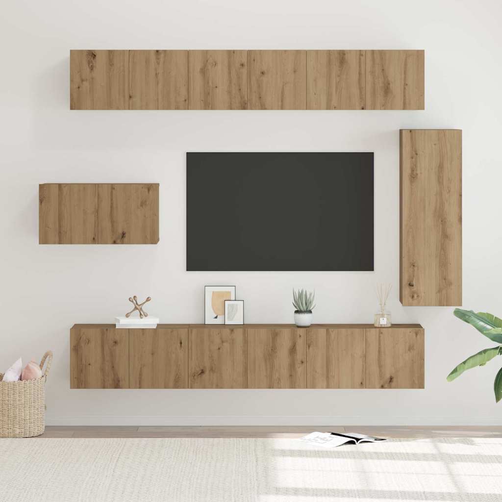 TV spintelių komplektas 8 vnt. Amatininkų ąžuolas