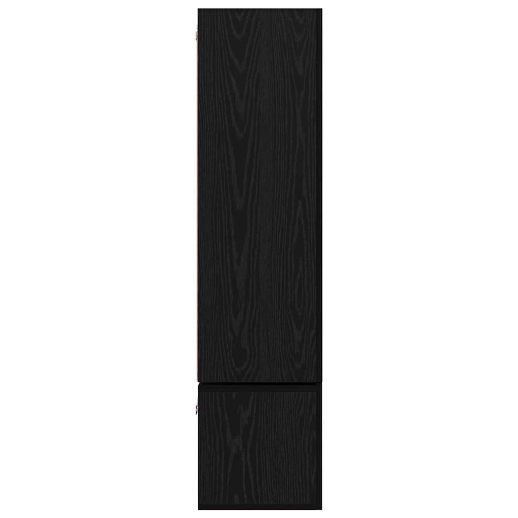 TV Cabinet Set 7 pcs Black Oak Engineered Wood