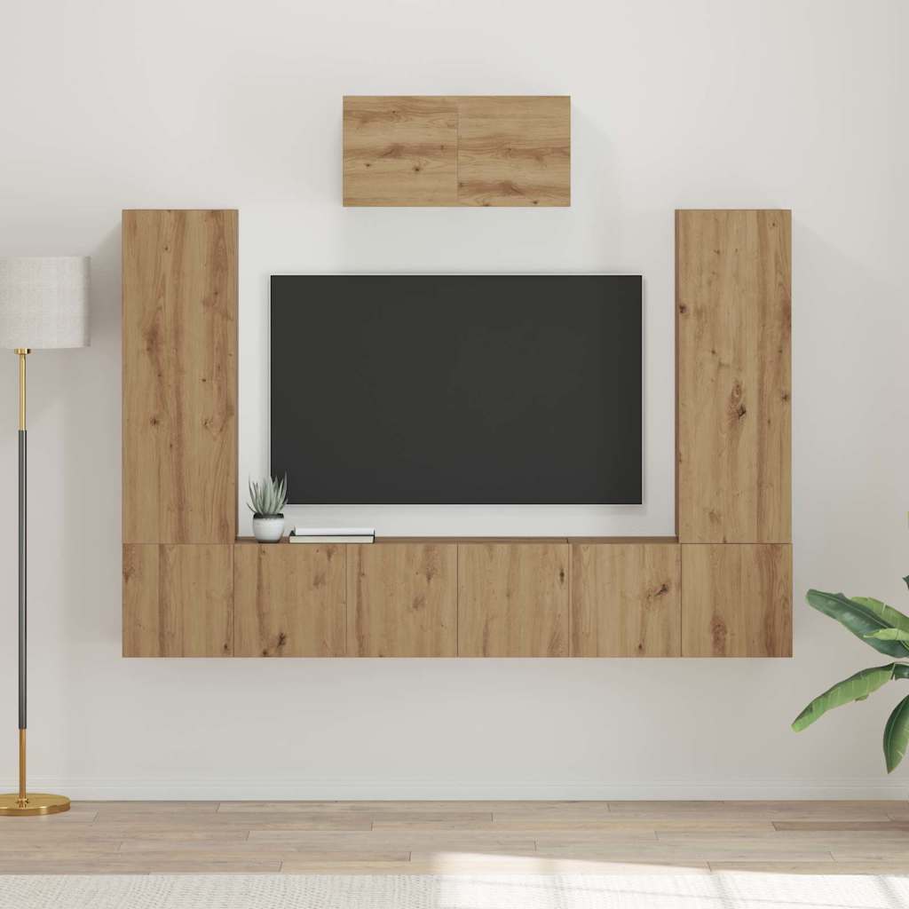 TV spintelių komplektas 7 vnt. Amatininkų ąžuolas
