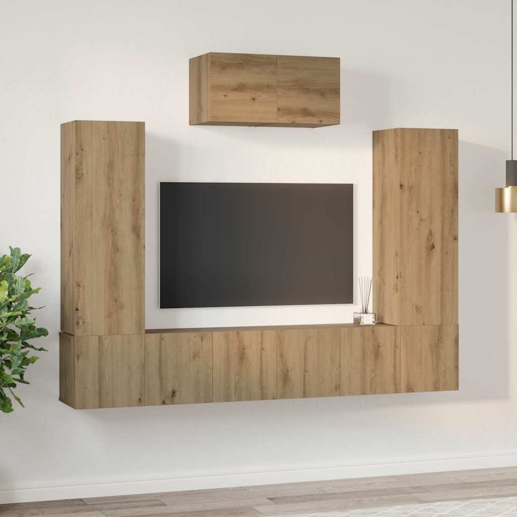 TV spintelių komplektas 7 vnt. Amatininkų ąžuolas