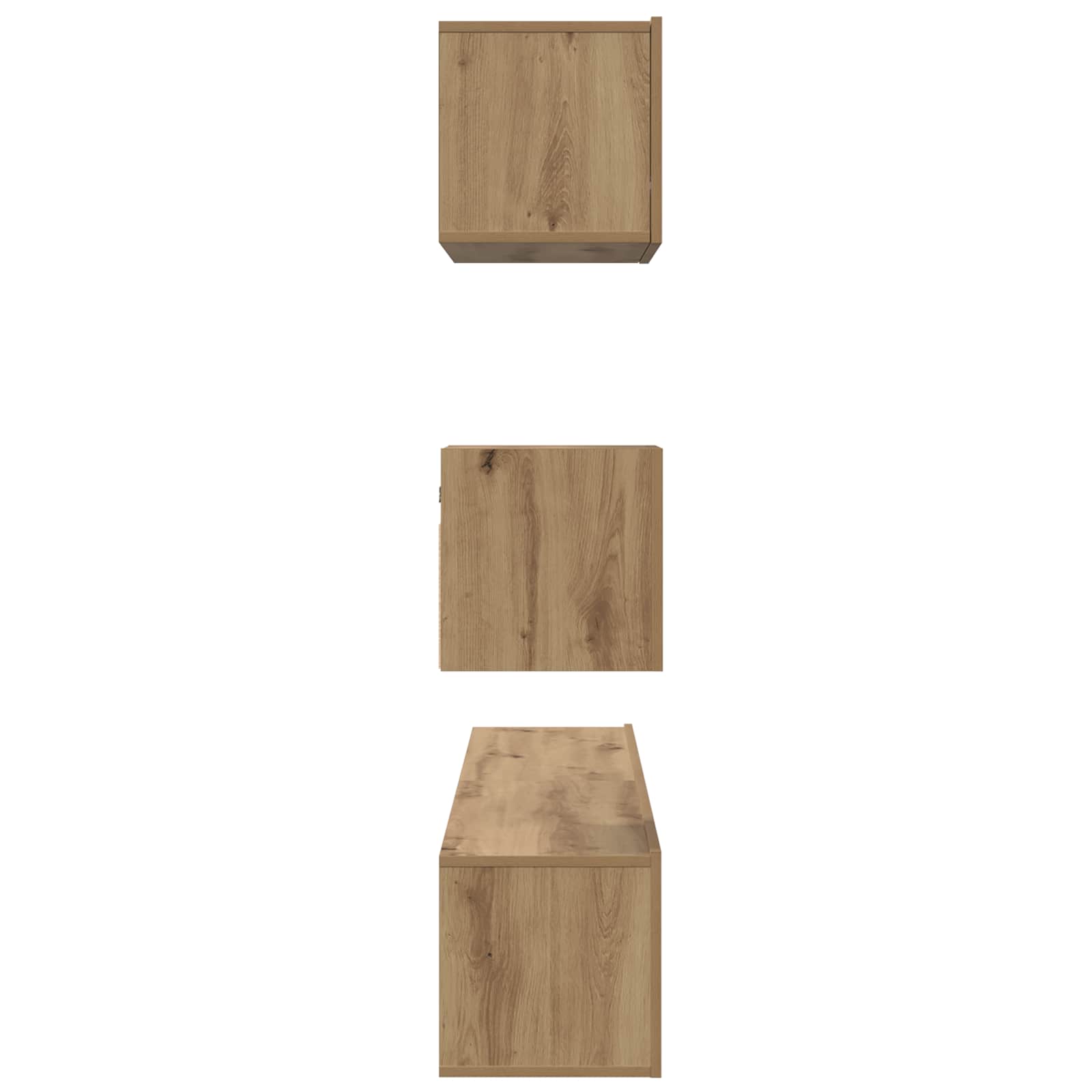 TV cabinet set 3 pcs Craftsmen Oak