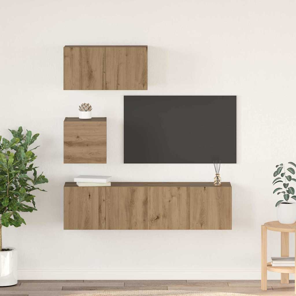 TV spintelių komplektas 4 vnt. Amatininkų ąžuolas