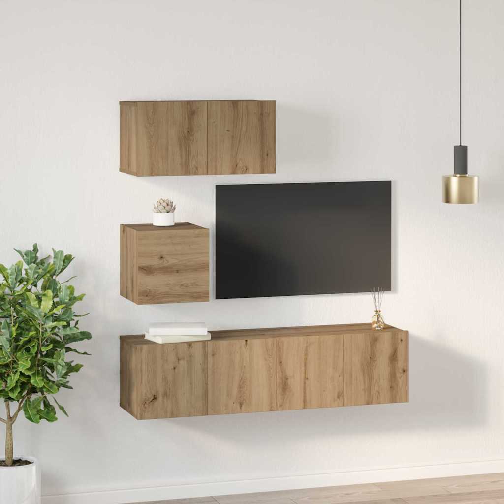TV spintelių komplektas 4 vnt. Amatininkų ąžuolas