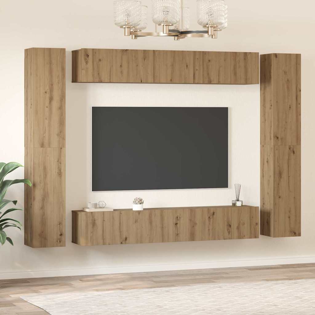 TV spintelių komplektas 10 vnt. Amatininkų ąžuolas