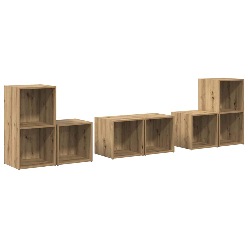 TV spintelių komplektas 6 pcs Amatininkų ąžuolas