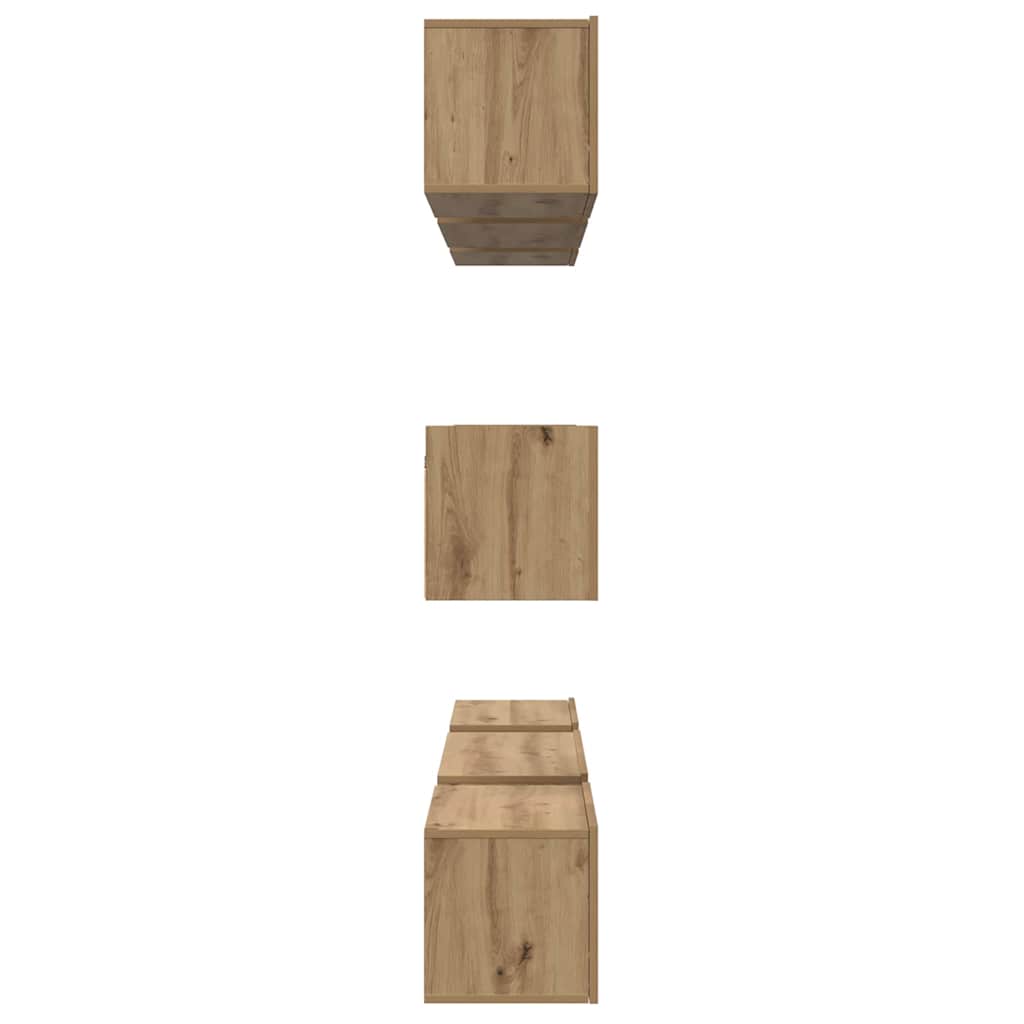 TV cabinet set 8 pcs Artisan oak