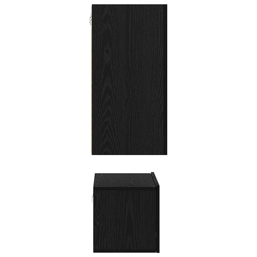TV spintelių komplektas 3 pcs Juodas ąžuolas 60 x 30 x 30.5 cm