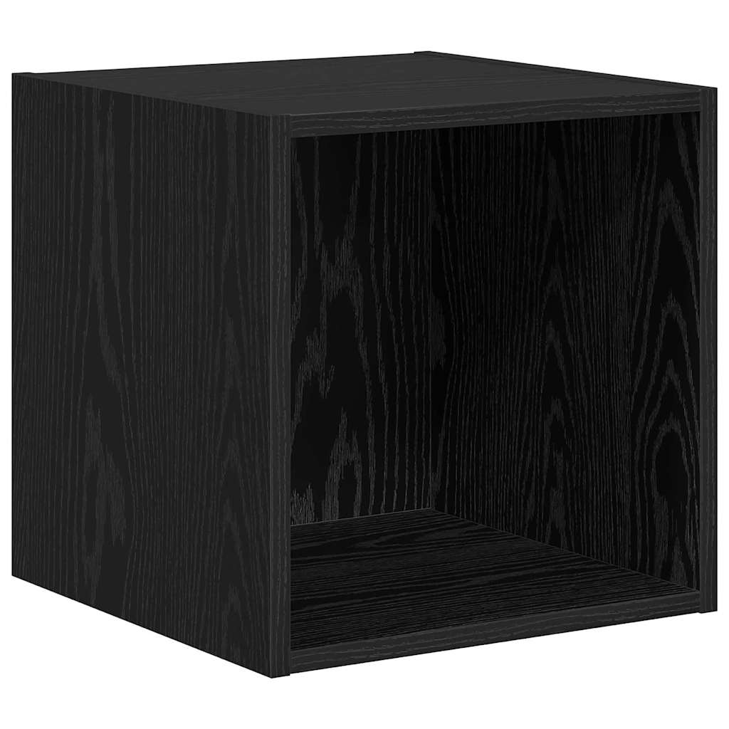 TV spintelės komplektas 2 pcs juoda ąžuolo 37 x 37 x 142.5 cm