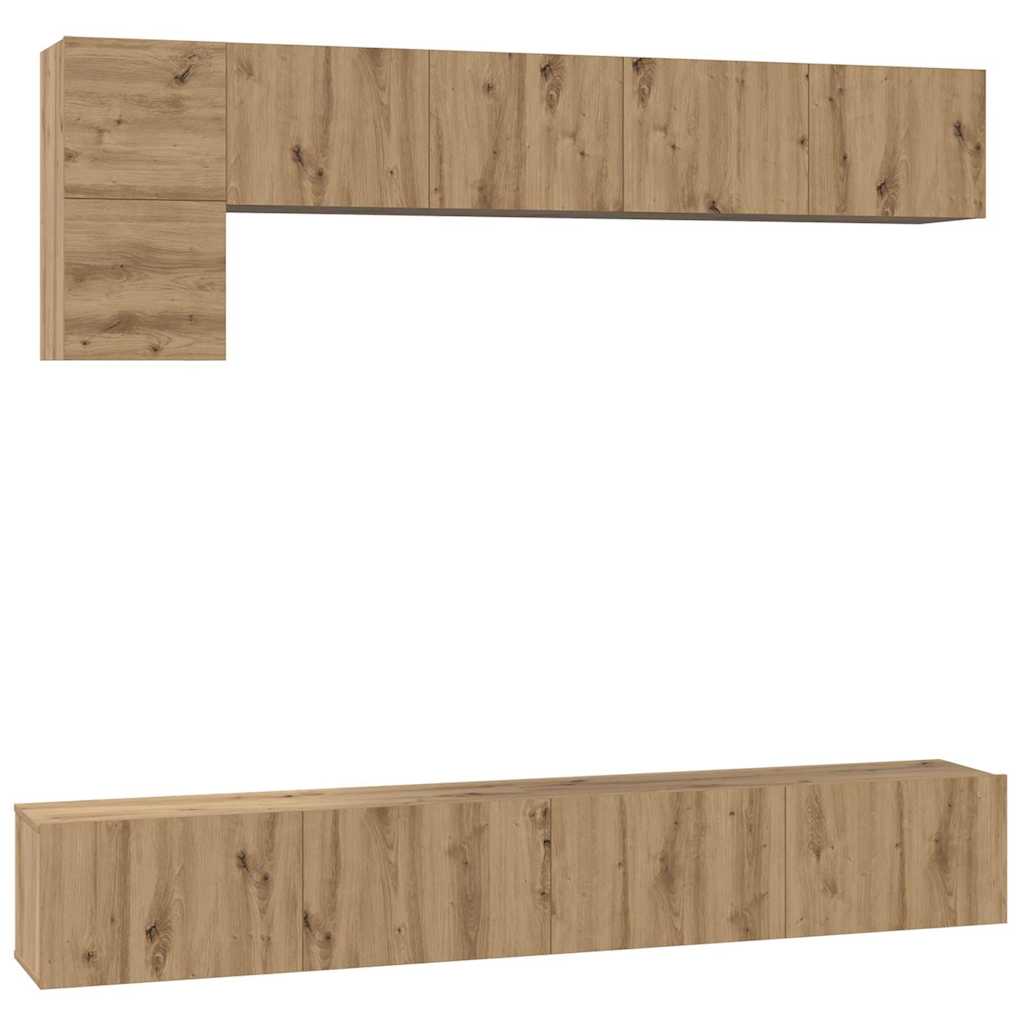 TV spintelių komplektas 5 pcs artisano ąžuolo Vidutinė 100 cm