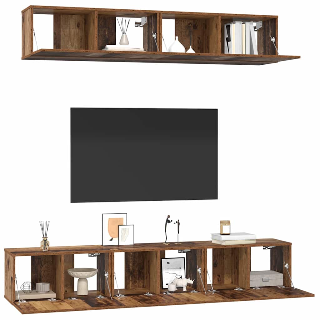 TV spintelių komplektas 5 pcs Sena mediena Standartinė Vidutinė