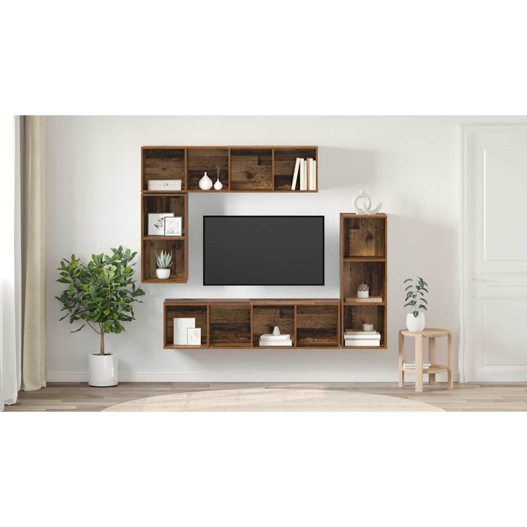 TV Cabinet Set 4 pcs Processed wood