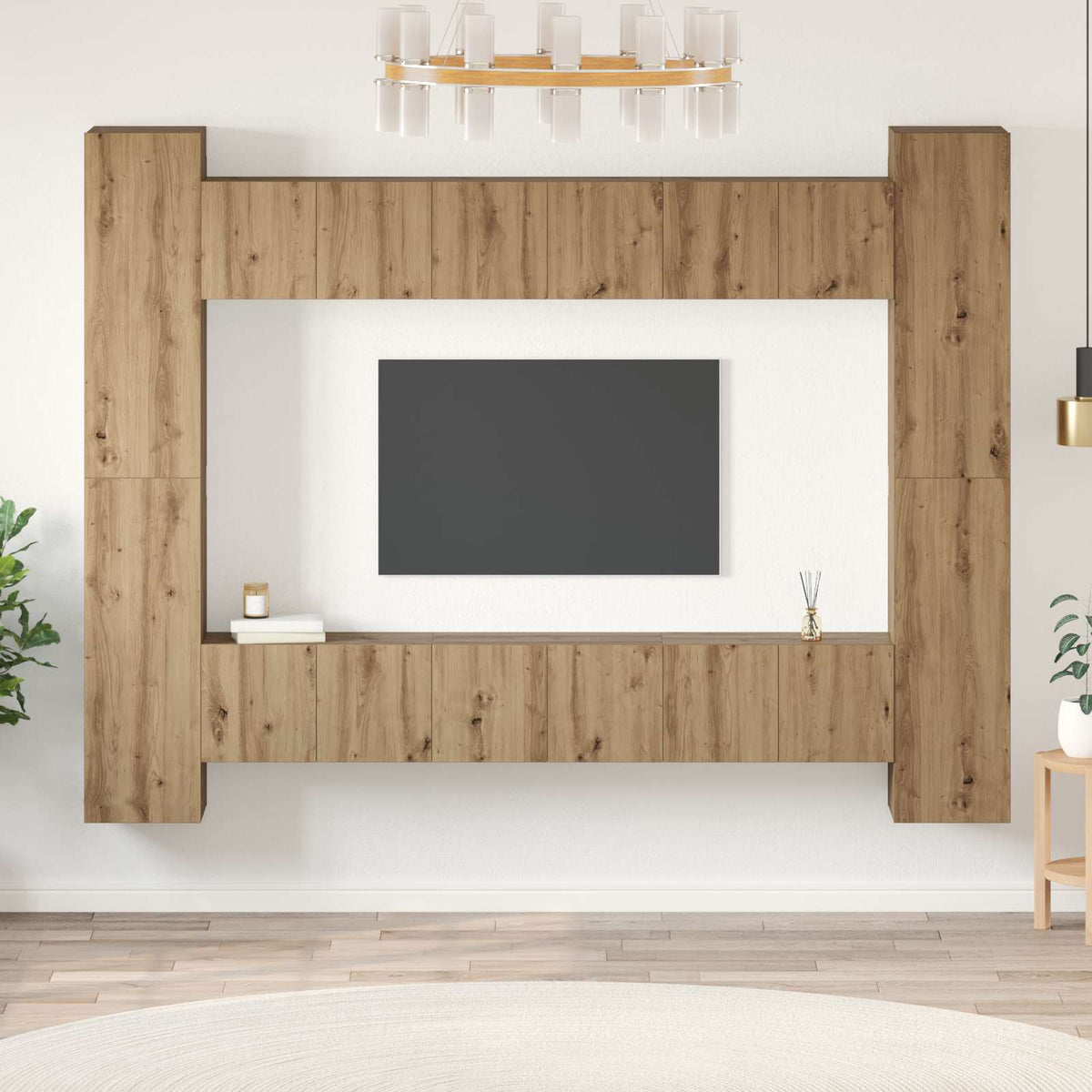 TV spintelių komplektas 10 vnt. Amatininkų ąžuolas
