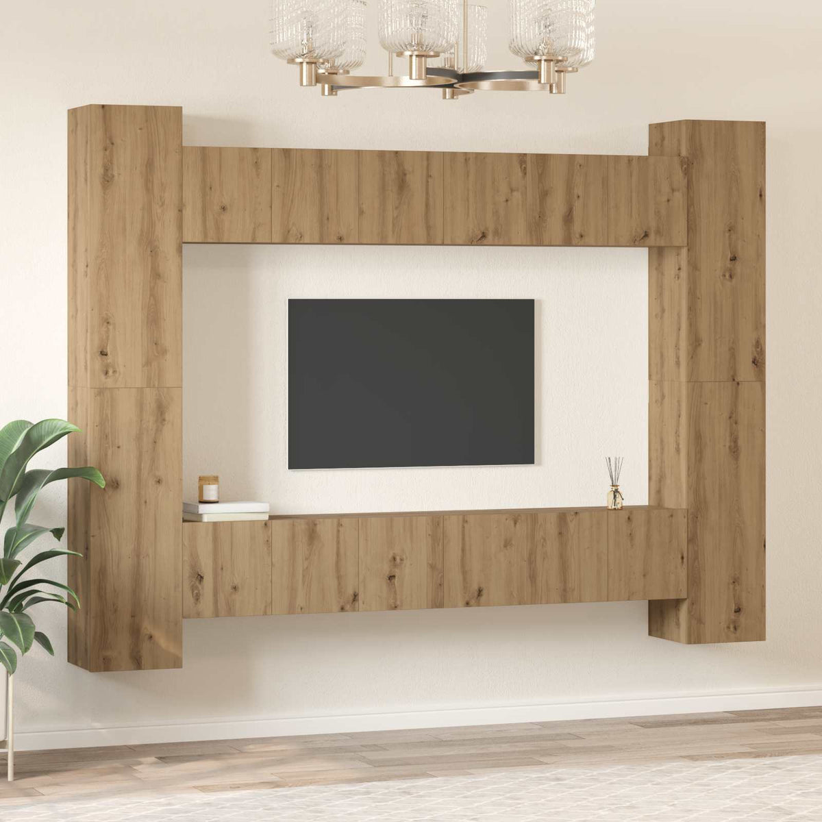 TV spintelių komplektas 10 vnt. Amatininkų ąžuolas