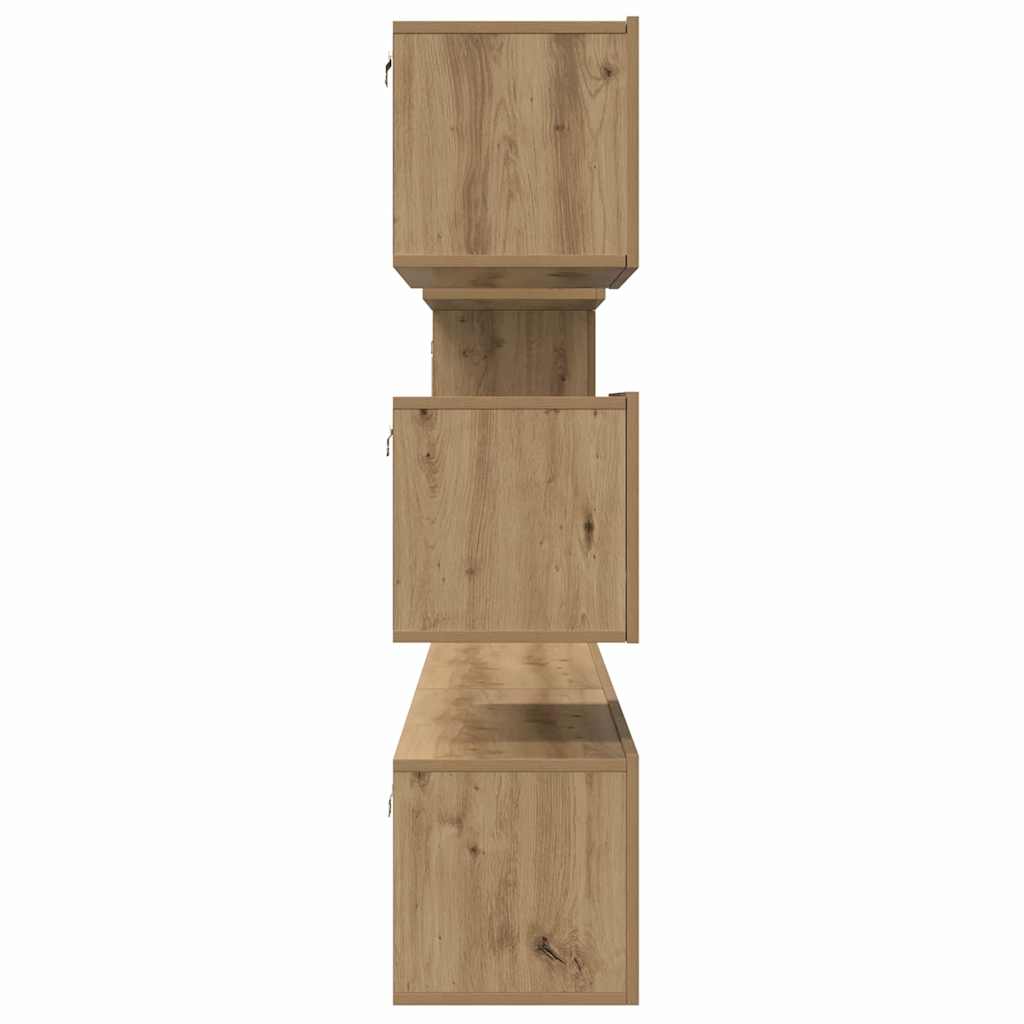 TV spintelių komplektas 6 pcs artisano ąžuolo 30.5 x 30 x 90 cm