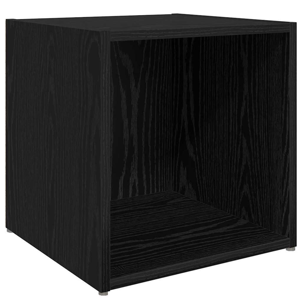 TV spintelės komplektas 8 pcs Juodas ąžuolas Apdirbta mediena