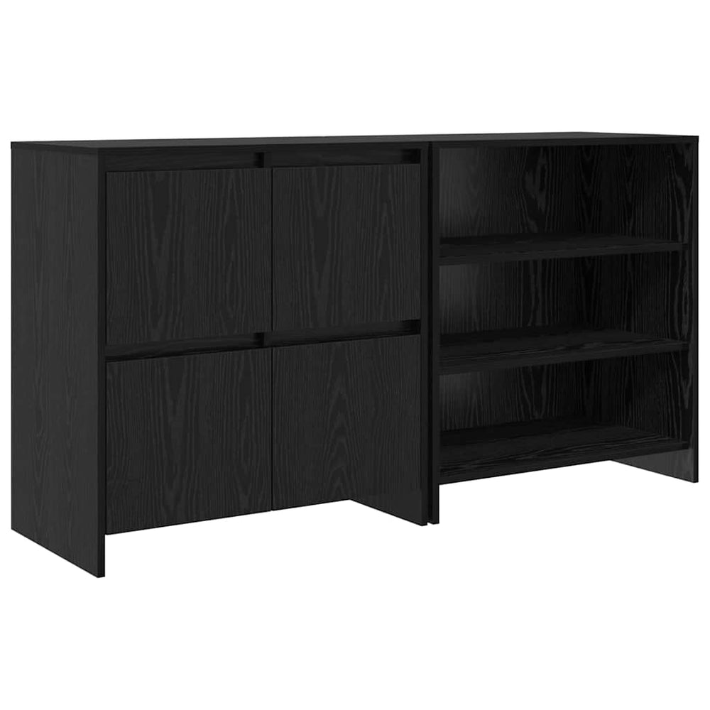 Kabalas 2 pcs juoda ąžuolo 70 x 41 x 75 cm Apdirbta mediena