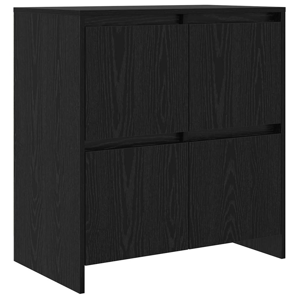 Kabalas 2 pcs juoda ąžuolo 70 x 41 x 75 cm Apdirbta mediena